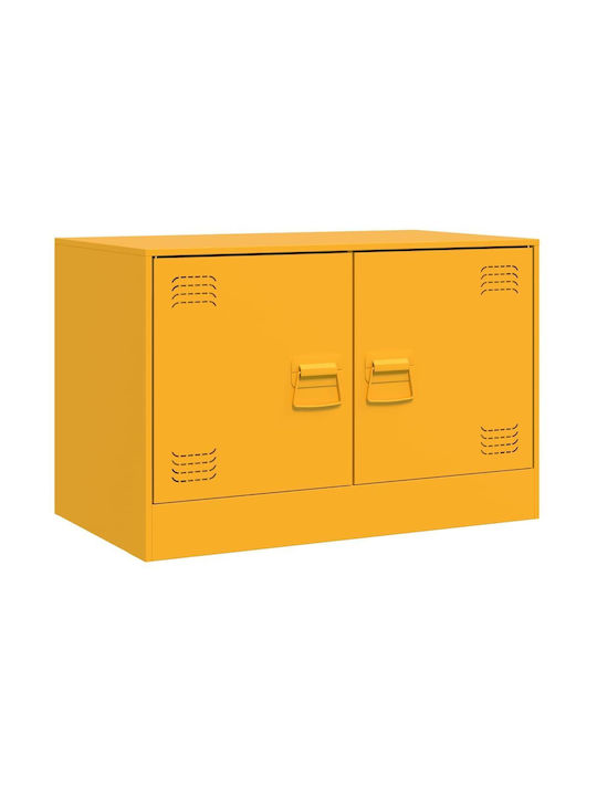 Шкаф за телевизор Метален Mustard Yellow Д134xШ39xВ44см