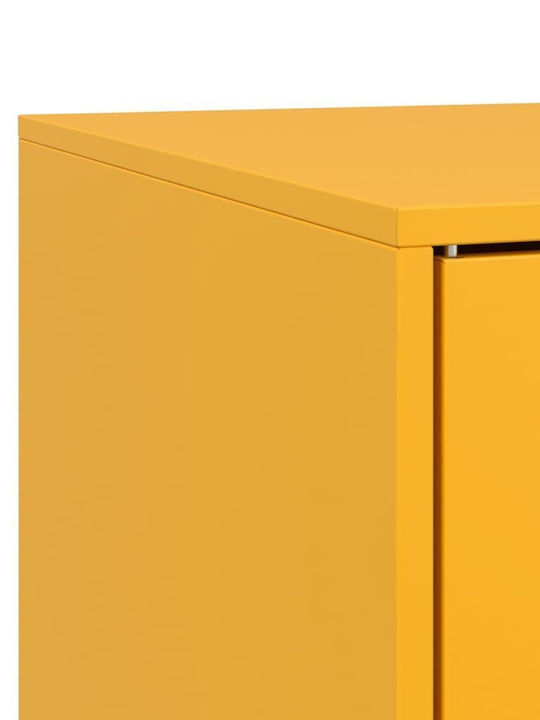 Шкаф за телевизор Метален Mustard Yellow Д134xШ39xВ44см