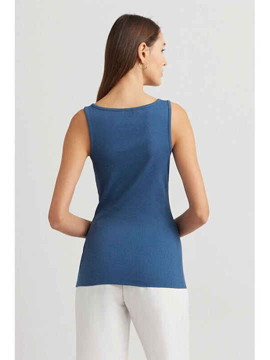 Ralph Lauren Damen Sportliches Bluse Ärmellos Blau