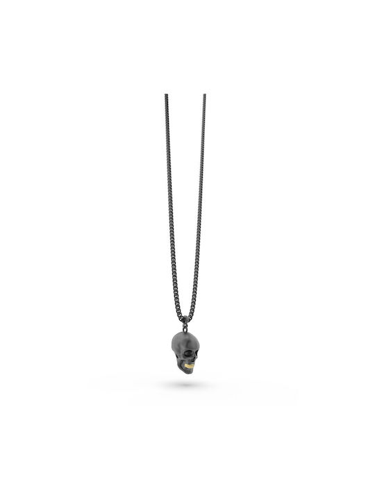 Meta L Morphose On Shirt Necklace from Steel Black