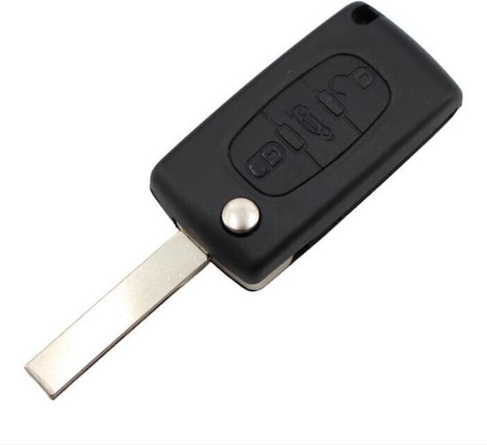 Foldable Car Key Shell with Blade with 3 Buttons for Citroen