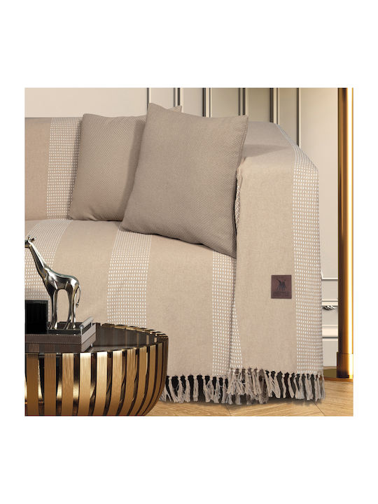 Greenwich Polo Club Three-Seater Sofa Throw 3917 180x300cm Ivory Coast