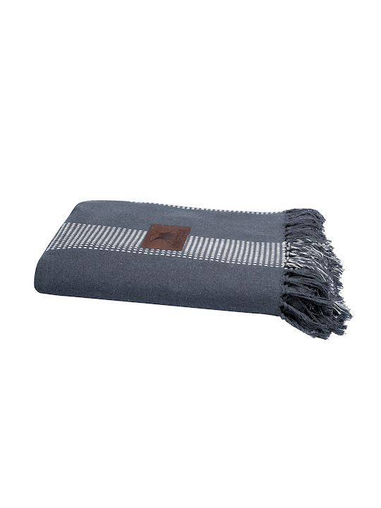 Greenwich Polo Club Sofa Throws 2 Seater 3918 180x250cm Grey, Ivory