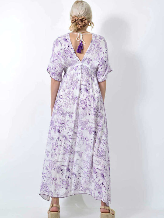 Potre Sommer Maxi Abendkleid purple