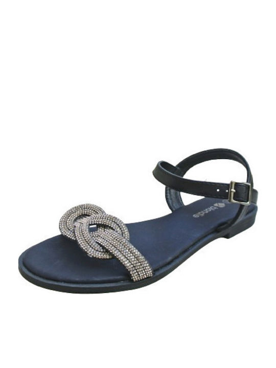 Blondie Sandale Casual Damă Negru Talpă Moale Fabricate în Grecia
