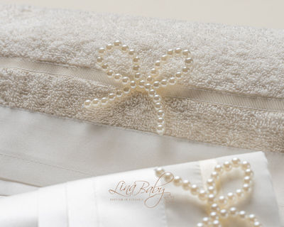 Lina Baby Christening Oilcloths Set Ecru Φαιδρα