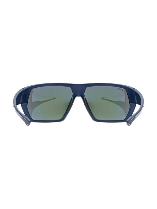 Uvex Sportstyle Men's Sunglasses with Blue Plastic Frame and Multicolour Mirror Lens S5330594416