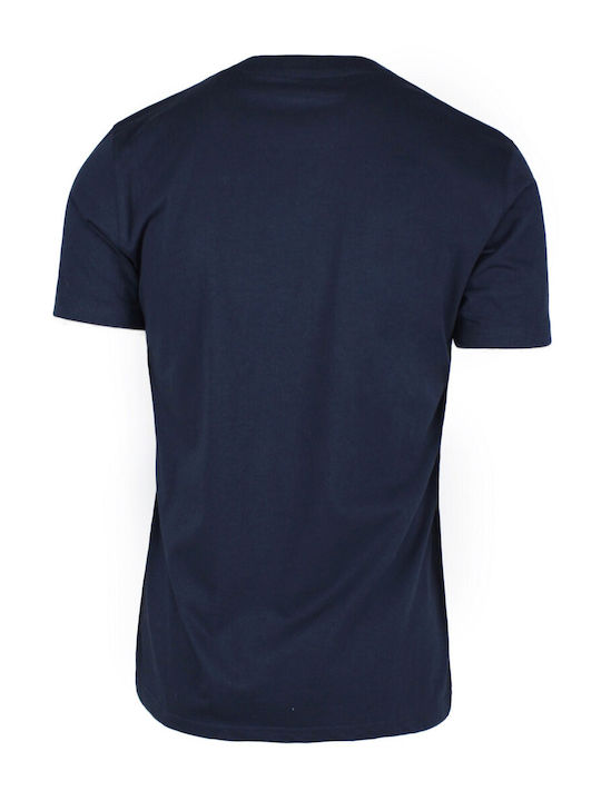 100% Men's Short Sleeve Blouse Dark Blue