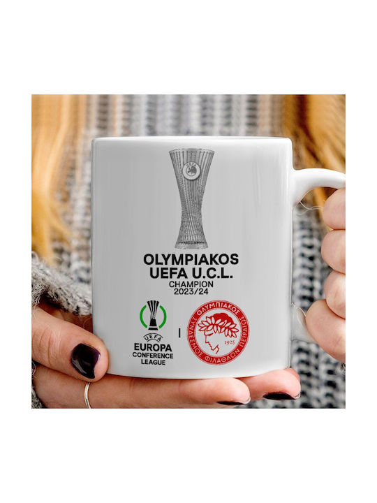 Koupakoupa Olympiacos Uefa Europa Conference League Champion 2023/24 Mug Ceramic White 330ml