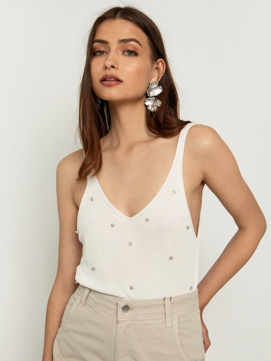 Toi&Moi Damen Sommer Bluse Weiß