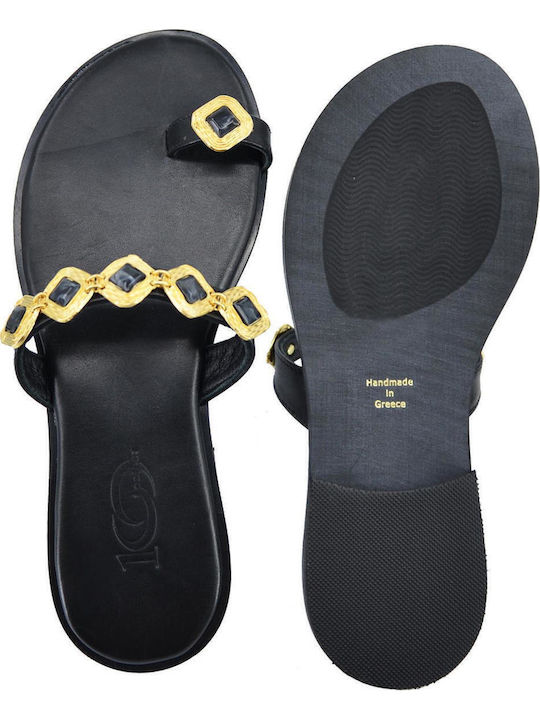 Sandale Casual Damă Din Piele Negru