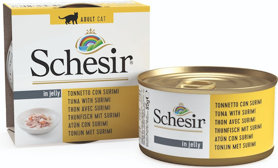 Schesir Nature for Cat Hrană Umedă pentru Pisici Adulte în Conservă cu Ton fără Gluten 85gr
