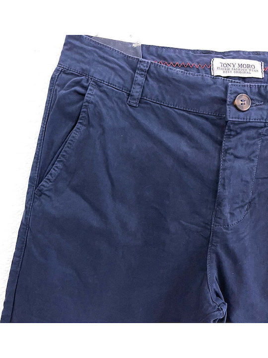 Pantaloni Chino Elastic Blue