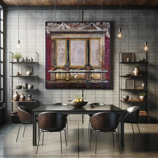 Troy Τρίπτυχος Πίνακας σε Καμβά 120x120cm