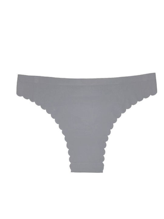 Damen Slip Nahtlos Gray