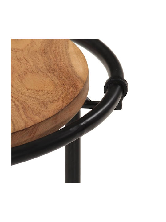 Set Zigon Rotund Din Lemn Masiv De Acacia 3 Buc M55xL55xH46cm