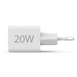 HAMA Зарядно Устройство Без Кабел с USB-A И USB-C Изход 20W Power Delivery Бял (00201991)