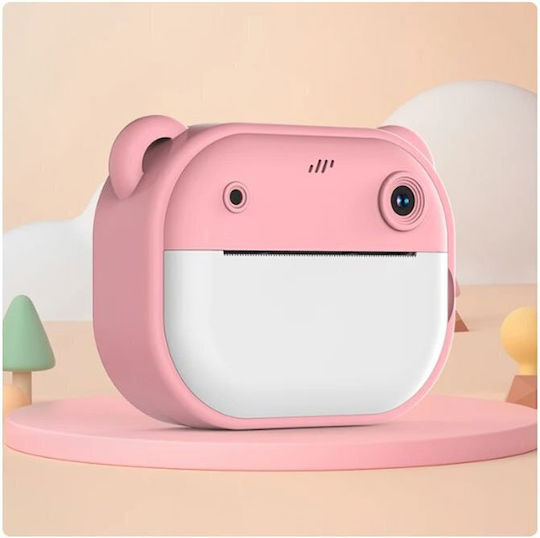 Portable mini printer Children's Camera with Thermal Printing Pink