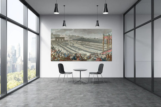 Held In The Champ De Mars, In July 14, 1790. Woodcut By Helman, From A Picture By C. Monet, Painter Of The King Painting on Canvas 50x40cm