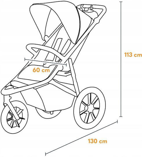 Lionelo Azura Baby Stroller Suitable from 6+ Months Black Onyx