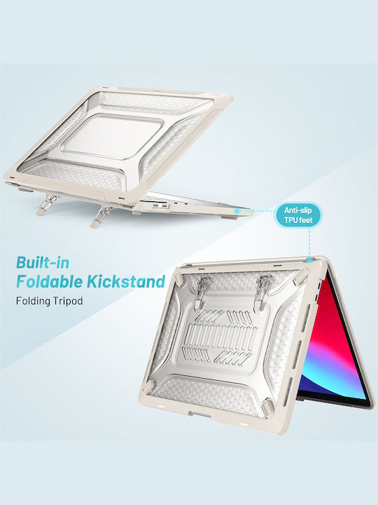 Sonique Icy Guardian Laptoptasche für Laptop 13" Apple MacBook Pro 13" 2018/2020/2022 in Beigem Farbton