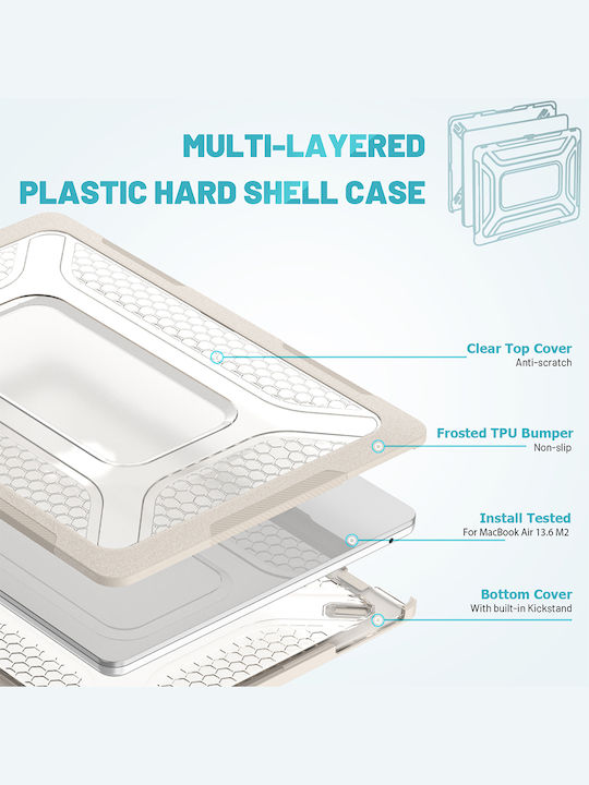 Sonique Icy Guardian Laptoptasche Für Laptop 13,6" Apple MacBook Air 13,6'' 2022 In Beiger Farbe