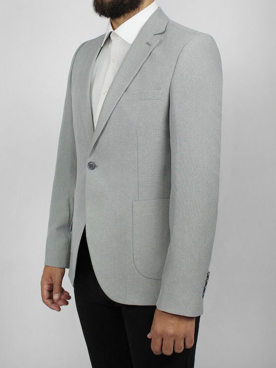 Elite Men's Summer Suit Jacket Light Grey