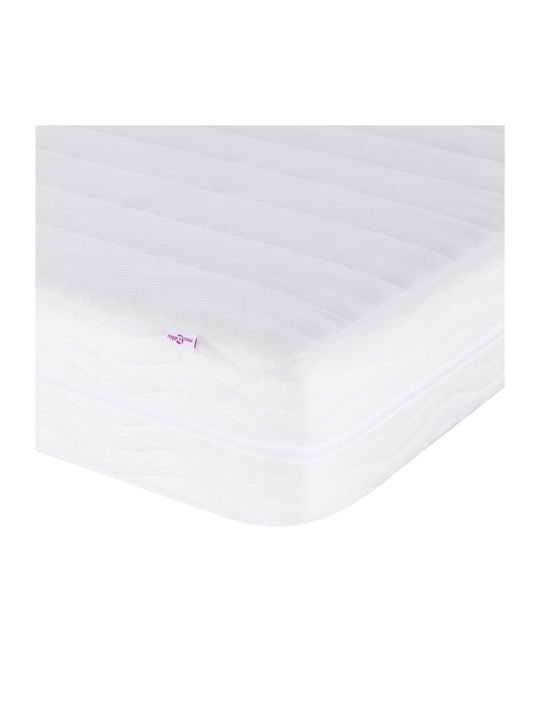 Bett Doppelbett Mit Stoff bezogen Blue mit Latten & Matratze 140x200cm