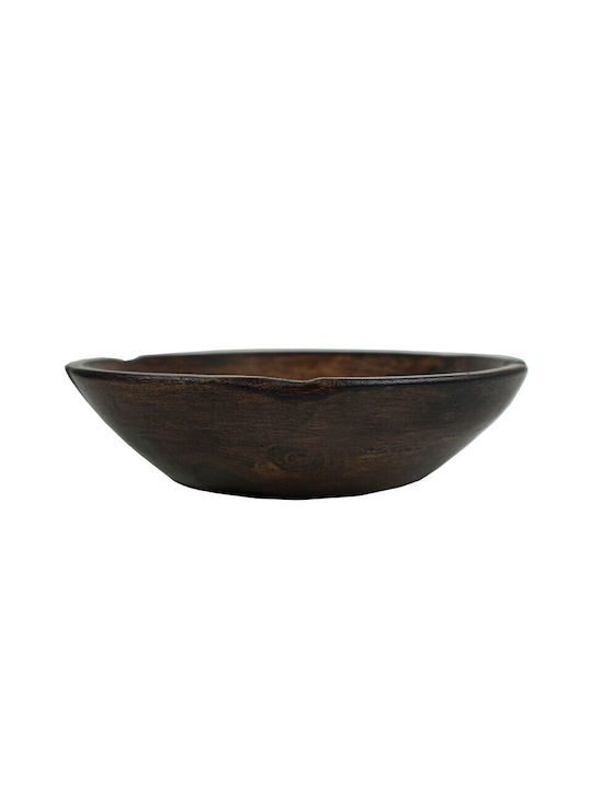 Nakaro Wood Wooden Salad Bowl Brown 25x25x8cm