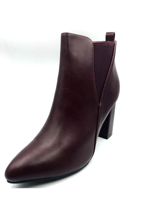 Boots Pointed with elastic Bordeaux