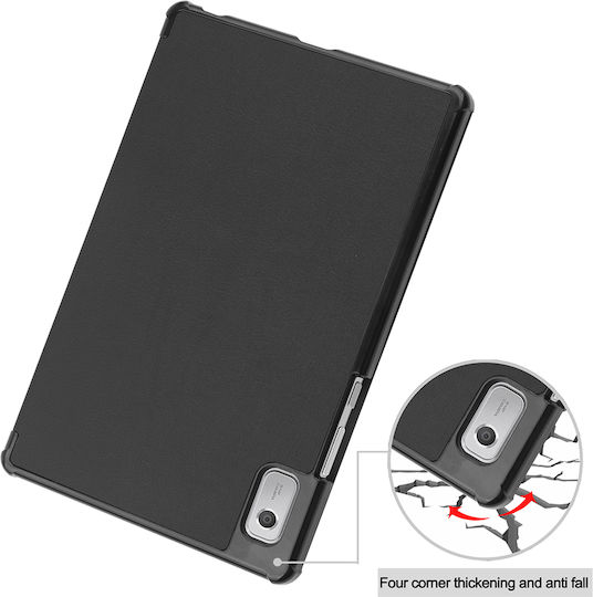 Sonique Smartcase Slim Flip Cover Ανθεκτική Μαύρη (Lenovo Tab M9 9")