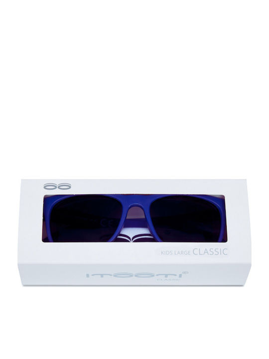 Itooti Kids Unbreakable Sunglasses 6-10 Years Classic Flexible Frame Blue T-ito-x01-cl04 Boy