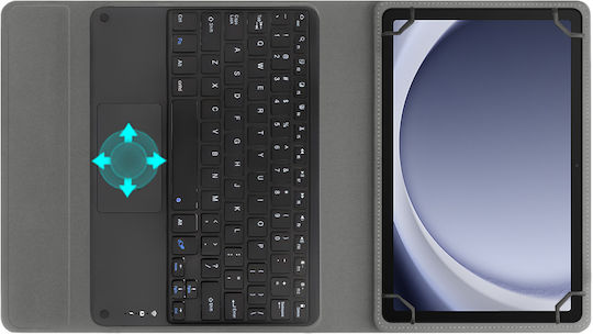 Sonique Combo Pro Flip Cover Durable with Keyboard in English US Black (Universal 7-8")