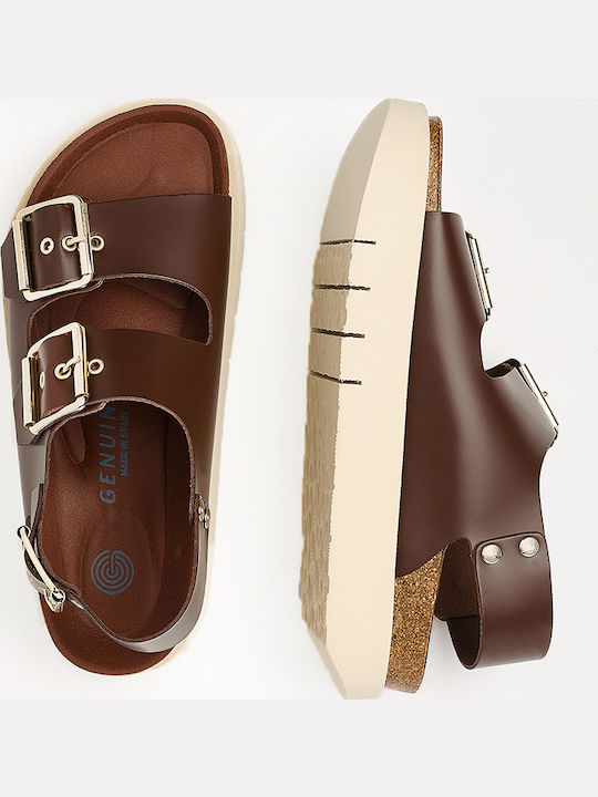 Sandale Casual Damă de Piele Anatomici Maro
