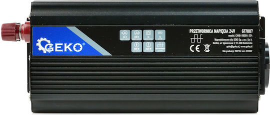 Geko Invertor Auto Modificat Sine Wave 1600W pentru Convertirea 12V DC în 230V AC