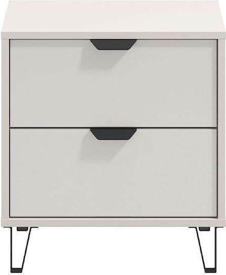 Комод Lucca No2f Дървен Черен 48x40x52см