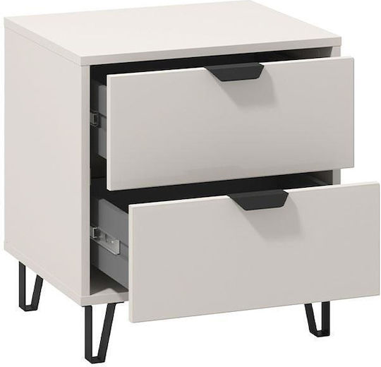 Комод Lucca No2f Дървен Черен 48x40x52см