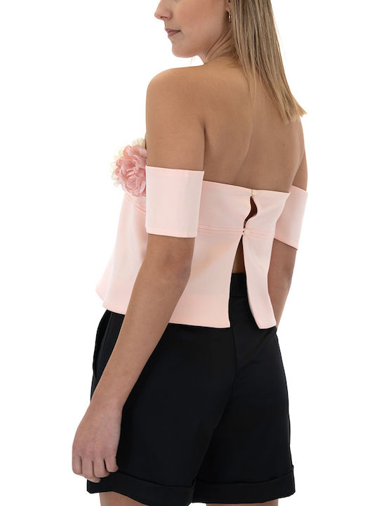 Γυναικεία Μπλούζα Strapless Ροζ