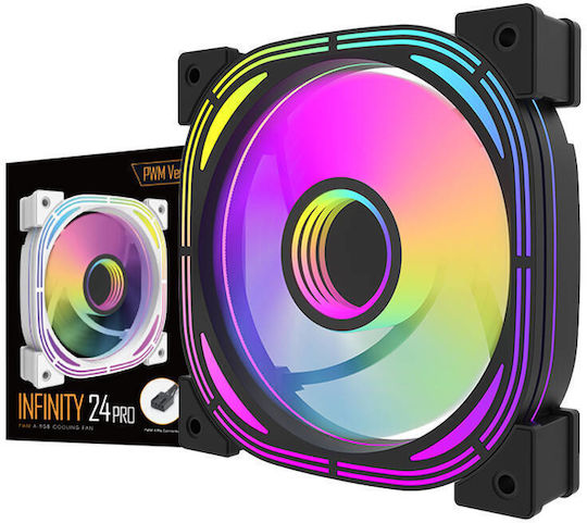 Darkflash INF24 Case Fans 120mm (1200rpm / 65cfm) with ARGB Lighting