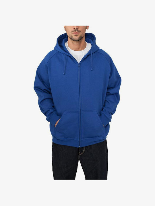 Urban Classics Herren Sweatshirt Jacke Blau