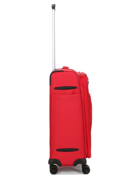 Medium Suitcase 66x44x29 Airtex Waterproof Red Fabric 4 Wheels Unbreakable Zipper 290nul22 29022-06