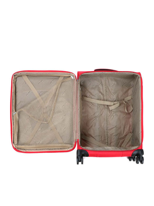 Medium Suitcase 66x44x29 Airtex Waterproof Red Fabric 4 Wheels Unbreakable Zipper 290nul22 29022-06