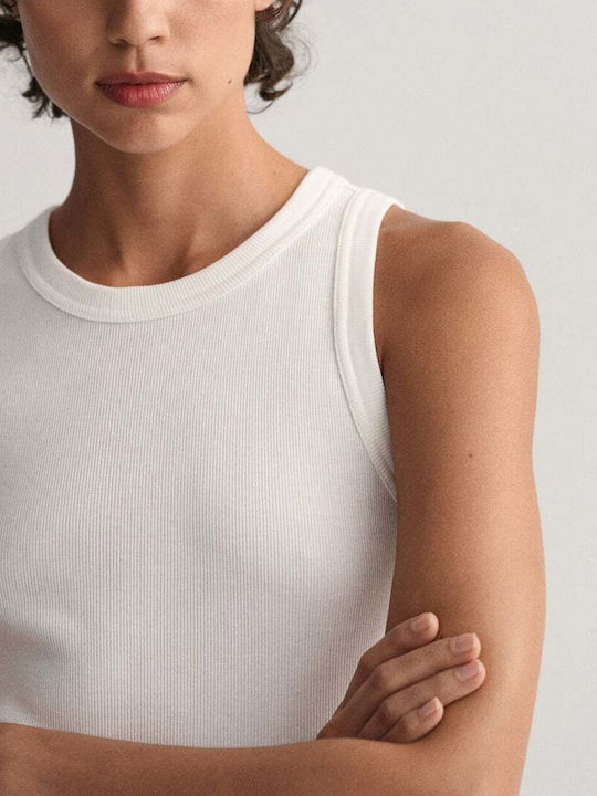 Women's Blouse Cotton Sleeveless White