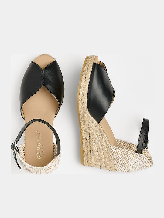 Platforme Dama Anatomice Tip Espadrile Negre