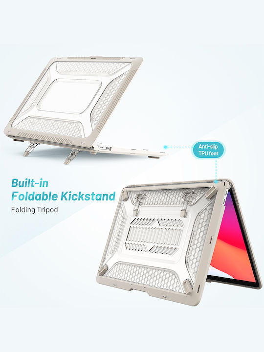 Sonique Icy Guardian Laptoptasche Für Laptop 13" Apple MacBook Air 13'' 2018/2020 In Beiger Farbe