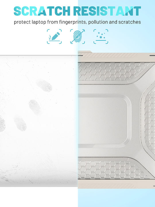 Sonique Icy Guardian Laptoptasche Für Laptop 13" Apple MacBook Air 13'' 2018/2020 In Beiger Farbe