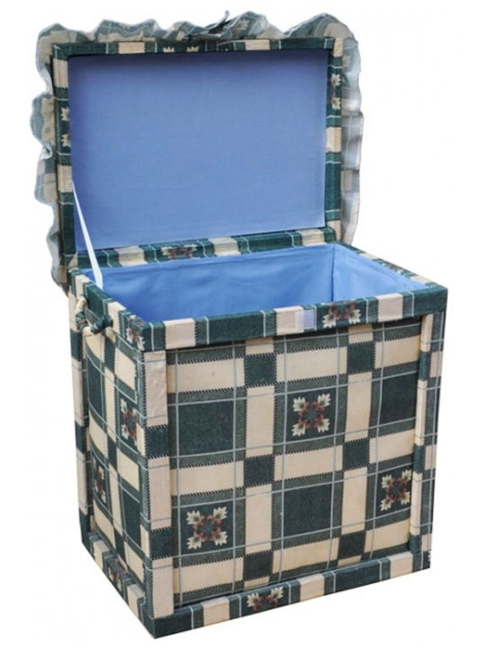 Sinialo Fabric Storage Box with Lid Green 30x21x34cm 1pcs