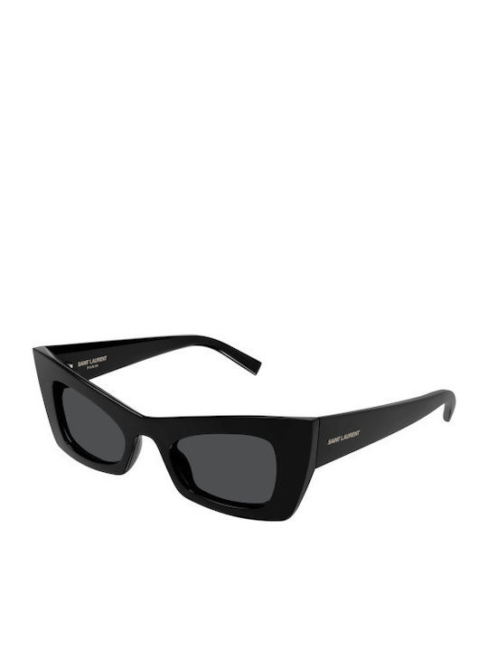 Ysl Feminini Ochelari de soare cu Negru Cadru și Negru Lentilă