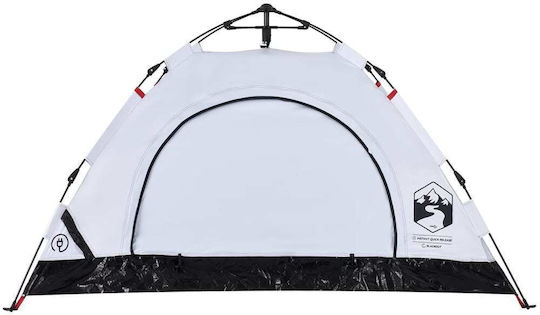 vidaXL Σκηνή Camping Igloo Λευκή για 2 Άτομα 200x150x120εκ.