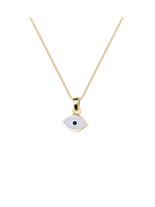 Kritsimis Necklace Double Eye from Gold 14K